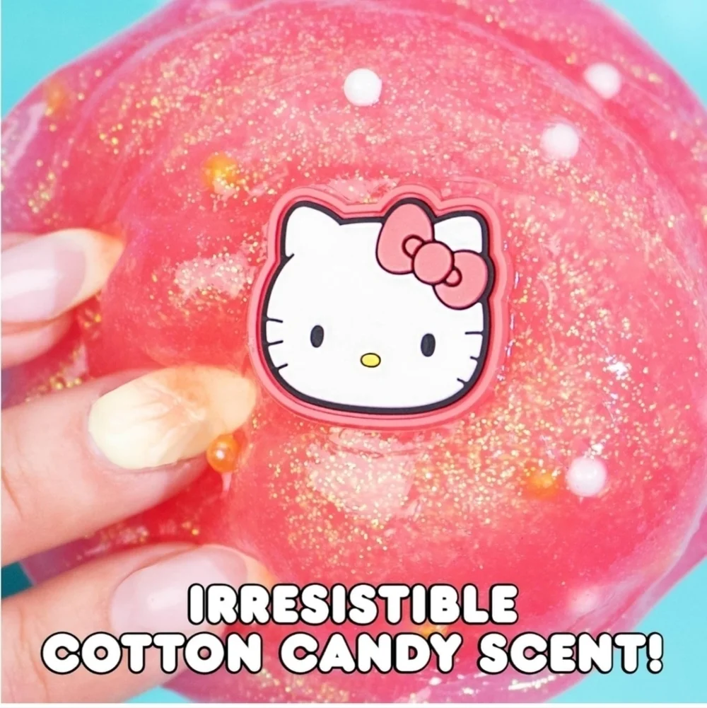 Vibrant Pink Glitter Slime with Gooey Texture
